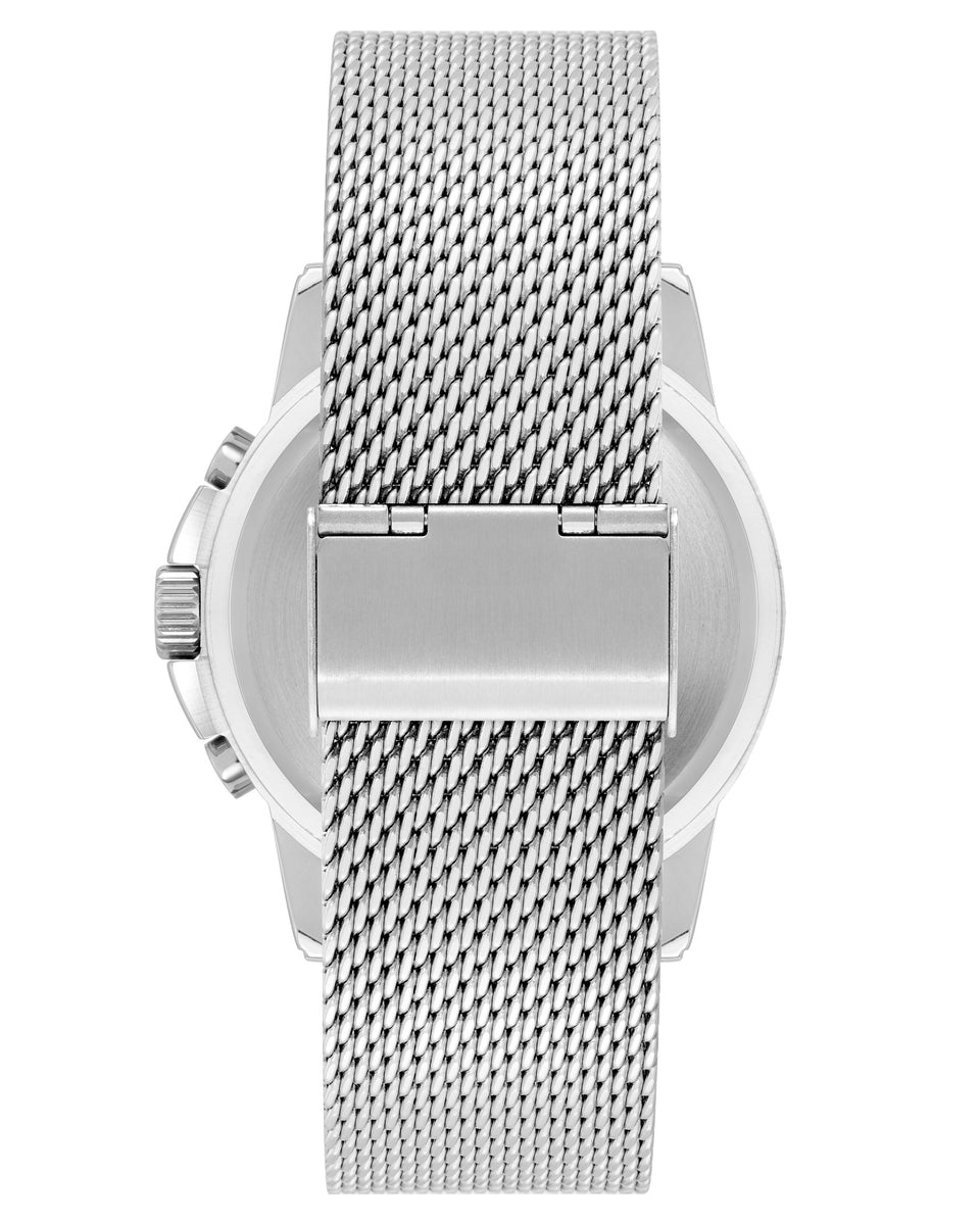 The Charles | Stainless Steel and Silver Blue Mesh Watch – Armitron