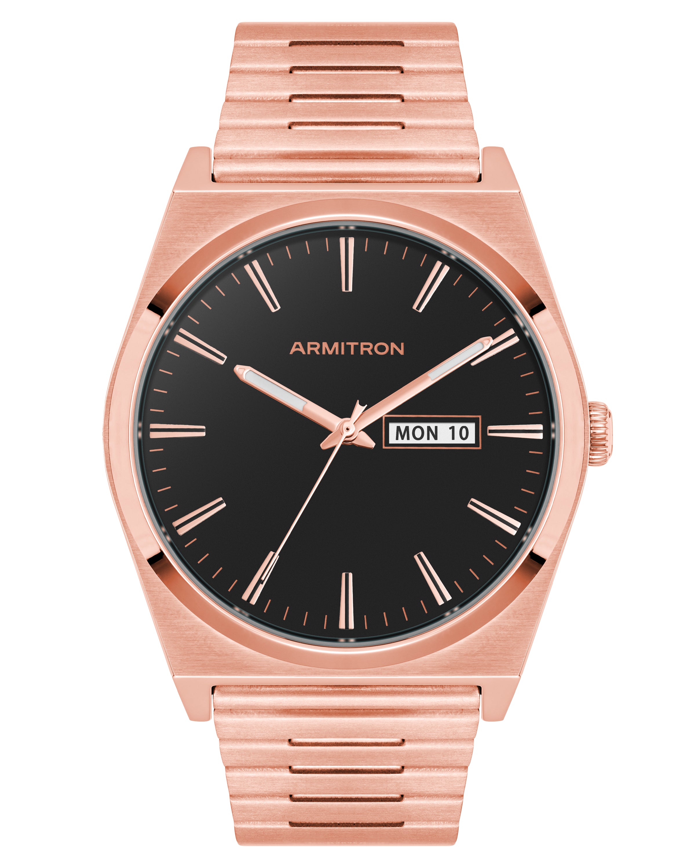 1975™ | 40mm, Black Matte/Rose Gold-Men-Armitron