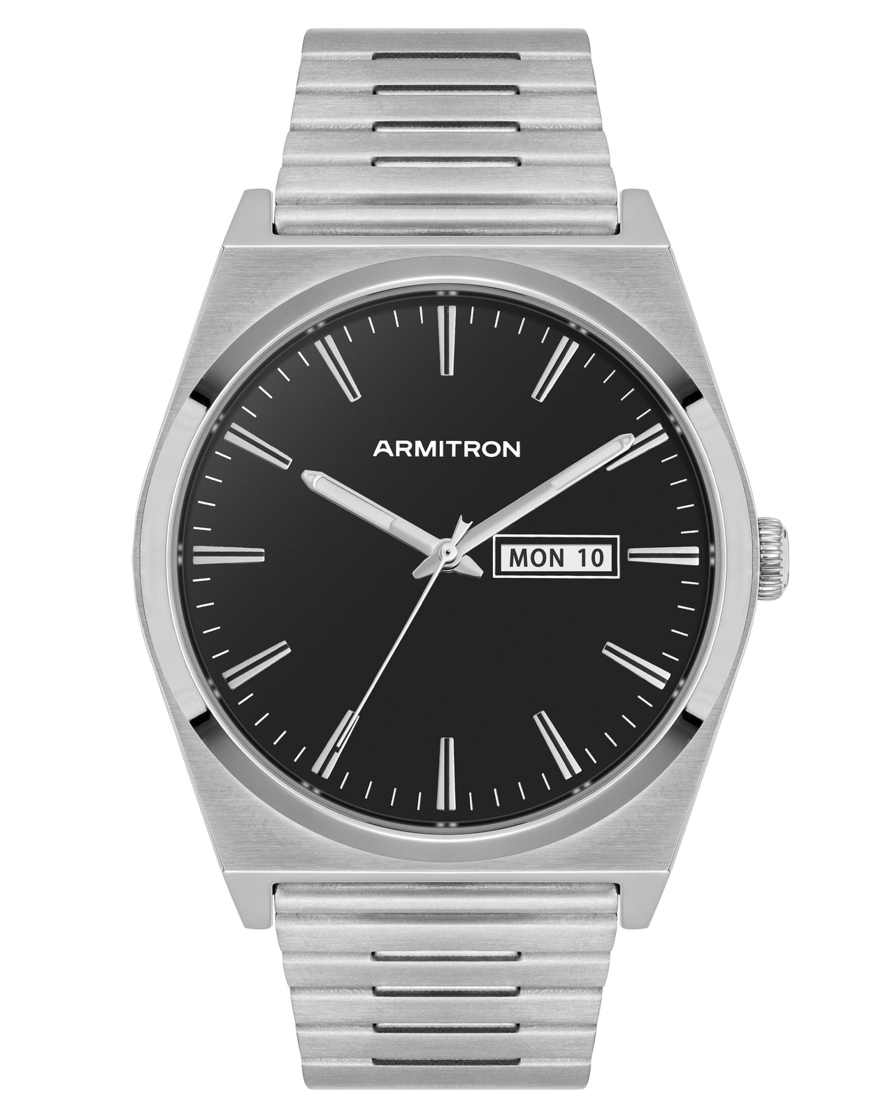 1975™ | 40mm, Black Matte/Silver-Men-Armitron