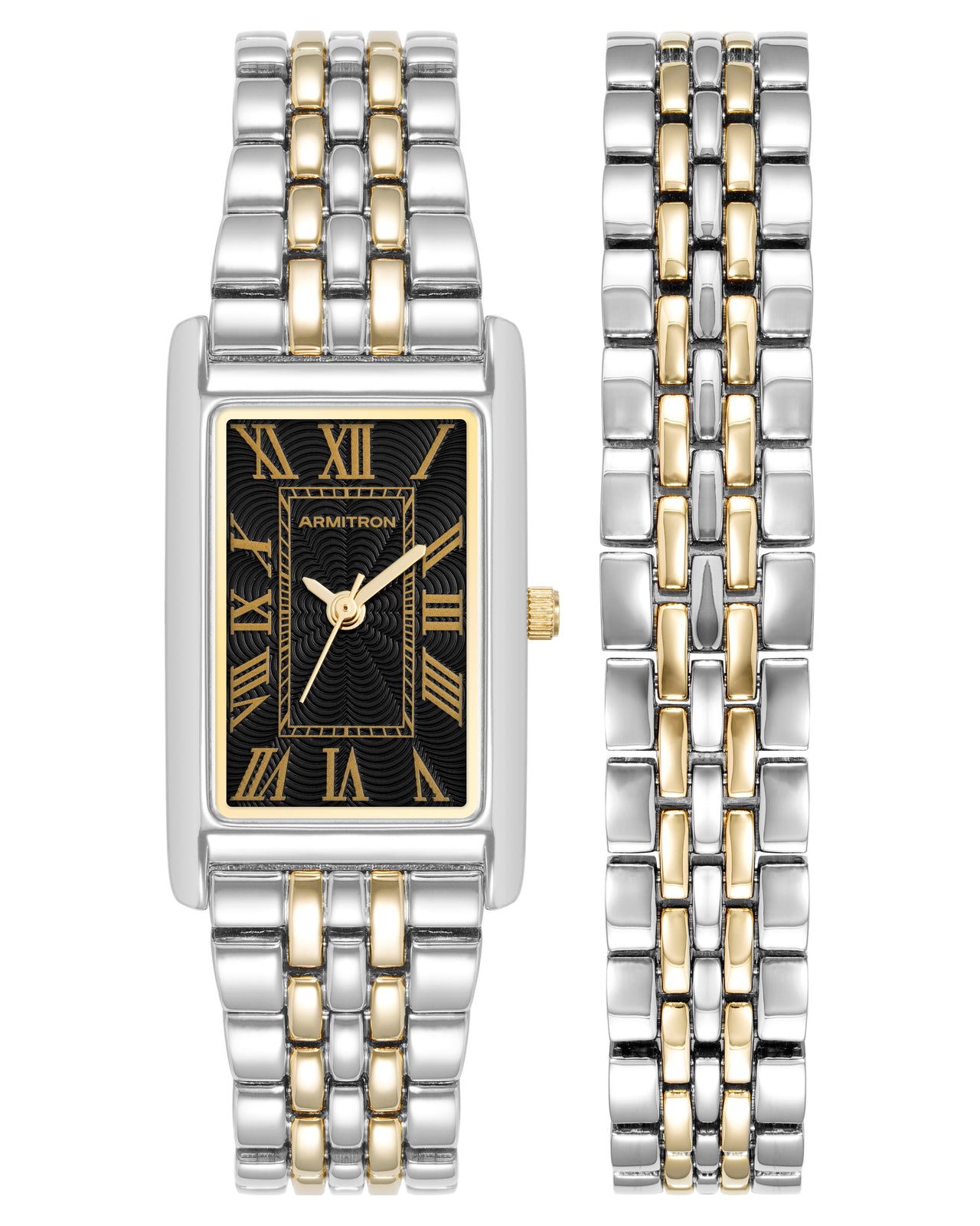 Tilly Bracelet Set 20mm Gold Silver Two toned Silver Rectangle Watches