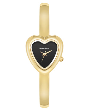 Blueprint & Heart Bangle | Black & Gold