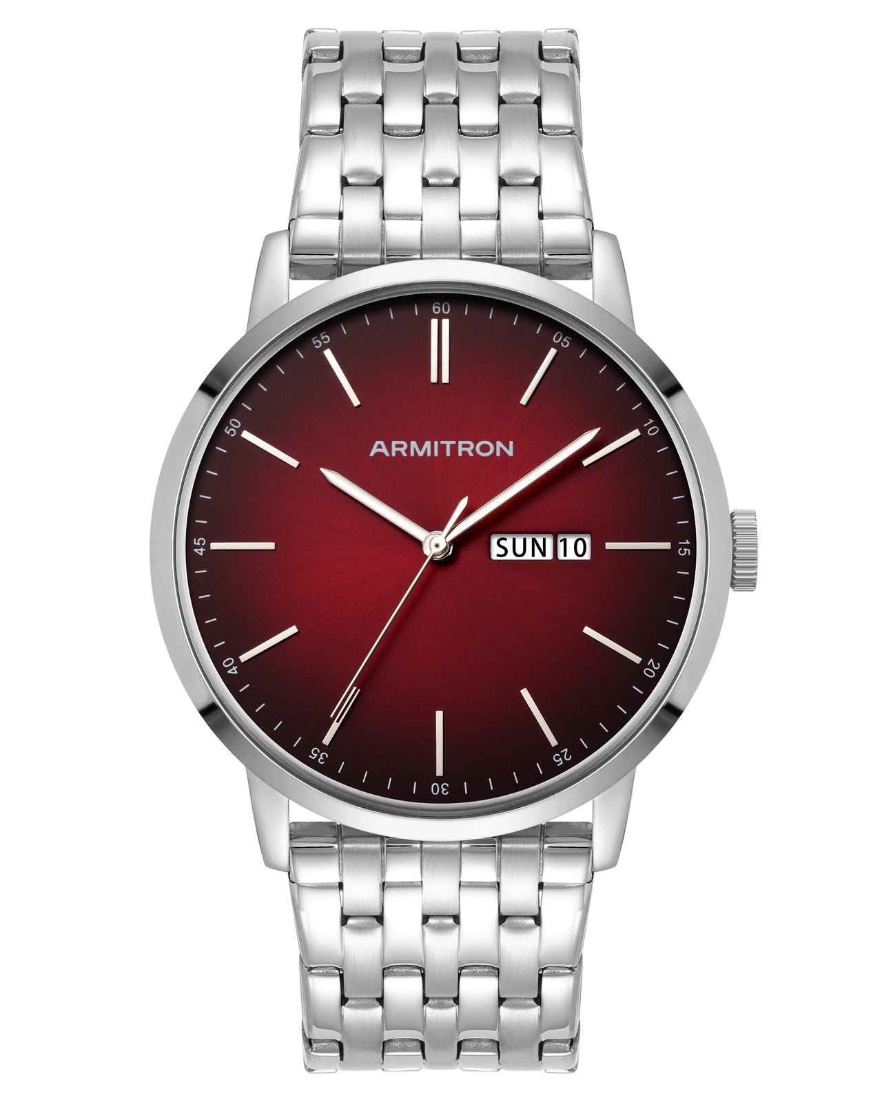 Miles™ | 42mm, Burgundy/Silver