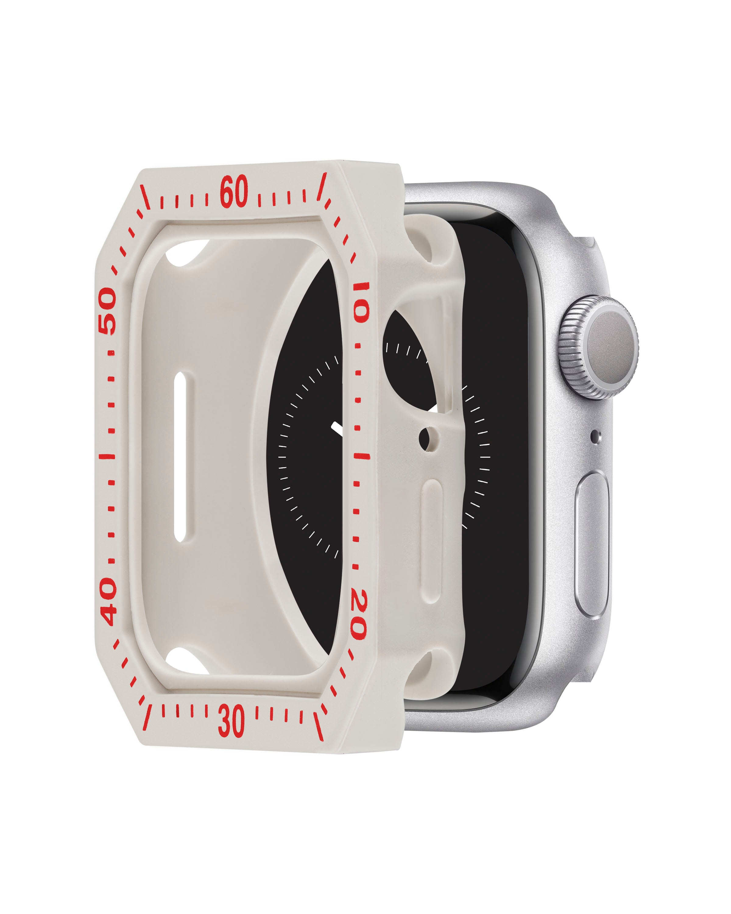 Racer Silicone Case for Apple Watch™ | Cream/Red