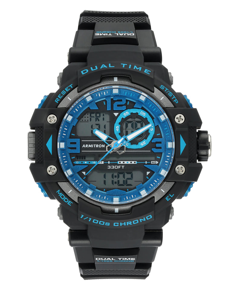 Armitron Dual 52mm Blue Black