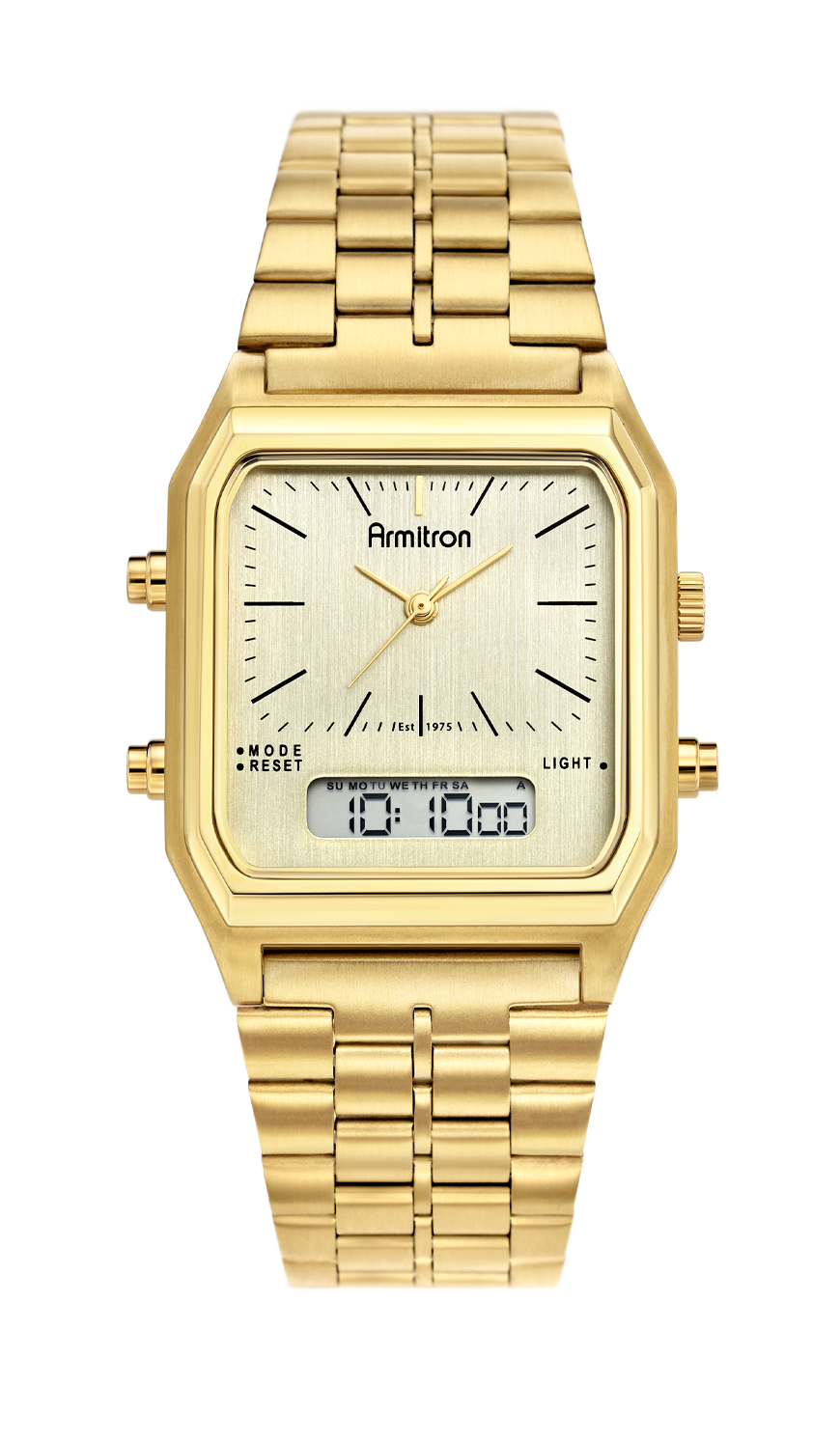 Armitron Men s Analog Digital Gold Tone Bracelet Watch