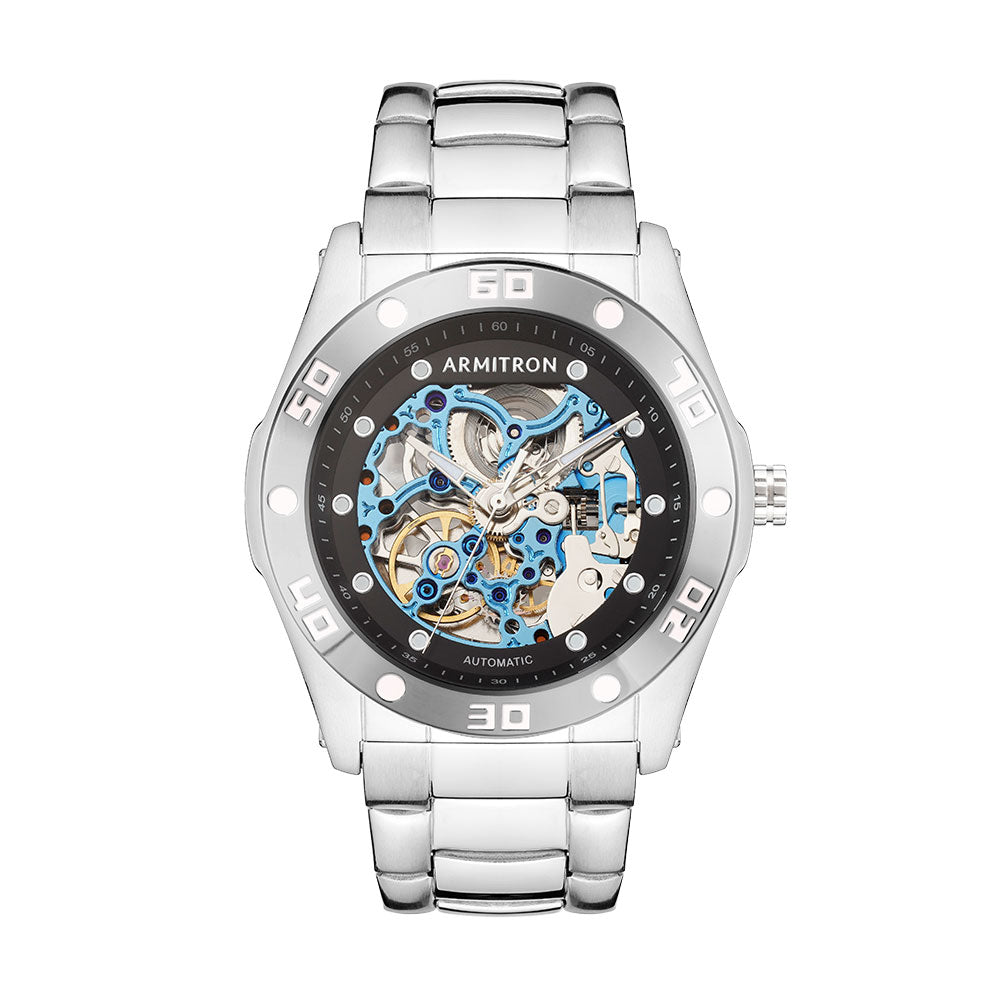 Skeleton™ | 42mm, Silver/Black/Blue